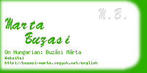 marta buzasi business card